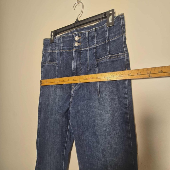 We The Free Hippie Indie 70s Theme TALL High Waist Disco Retro Bell Bottom Jeans - Picture 9 of 11